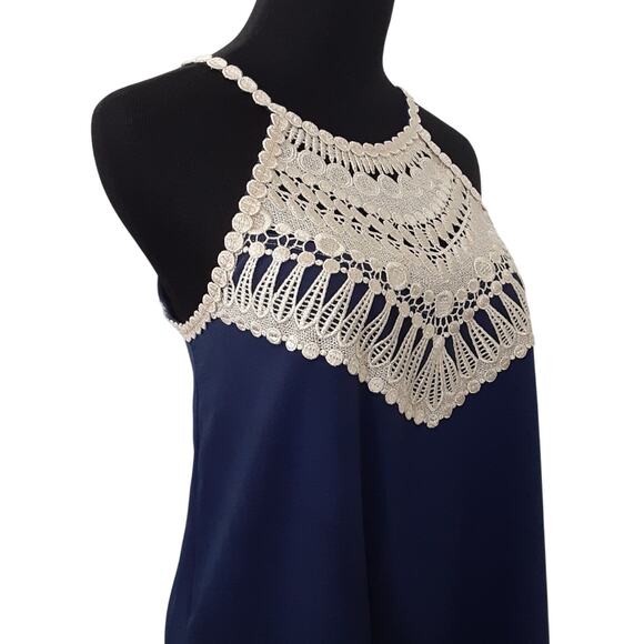 Lilly Pulitzer Pearl Soft Shift Dress Navy Blue Solid Womens 8 Sleeveless Resort - Picture 4 of 13